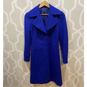 INC Seamed Ponte Knit Coat Bright Blue Medium